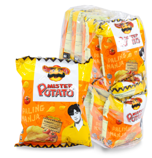 (Loose Pack) Mister Potato Chips Tomato 60g x 12 (+30g)